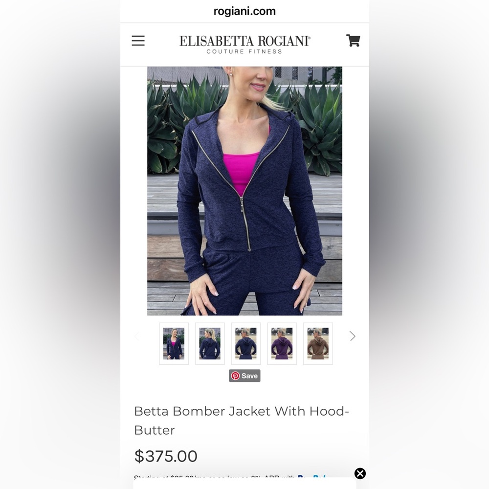 Elisabetta rogiani butter bomber hoodie